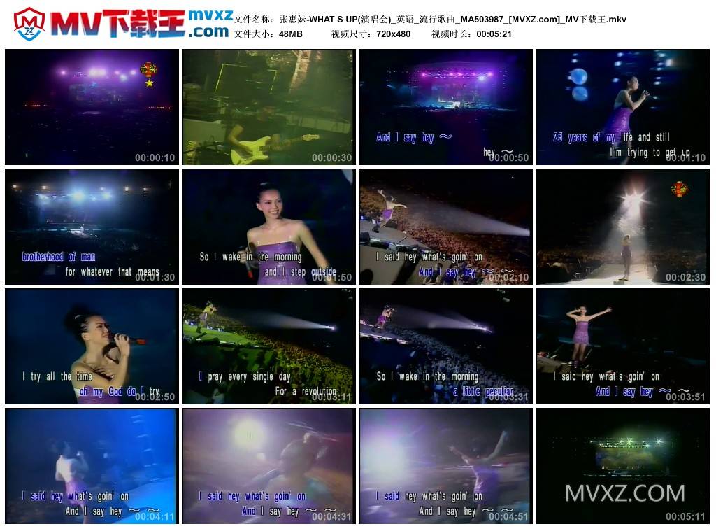 张惠妹-WHAT S UP(演唱会)_英语_流行歌曲_MA503987